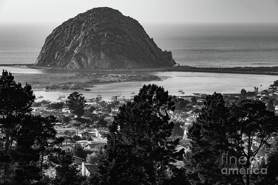 Morro Bay in Black and White Photograph by Jeff Hubbard