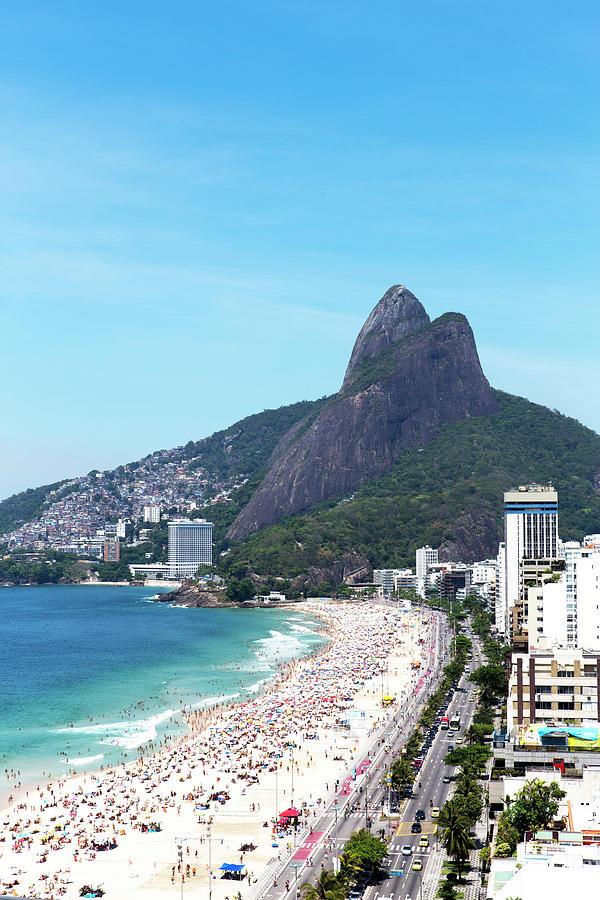 Morro Dois Irmaos, Ipanema, Rio De Janeiro, Brazil Digital Art by Aziz ...