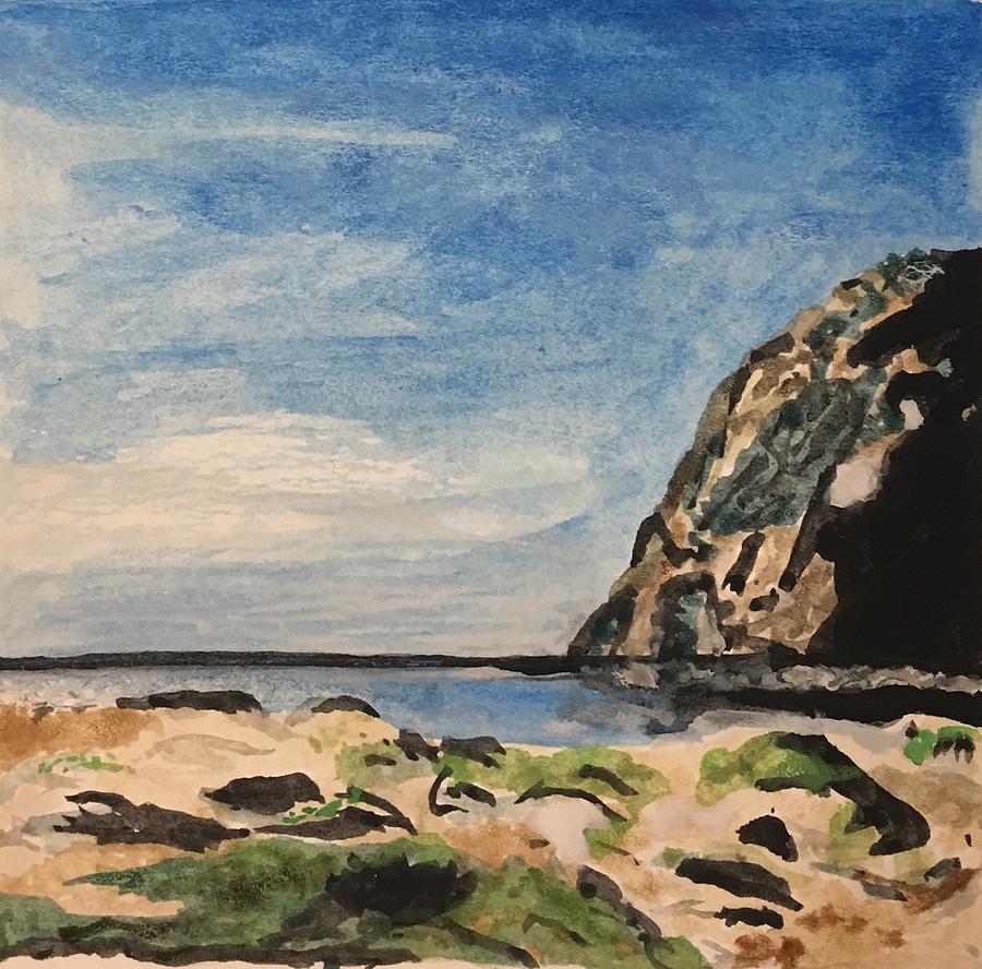 Beach Painting - Morro Rock by Katy Smith