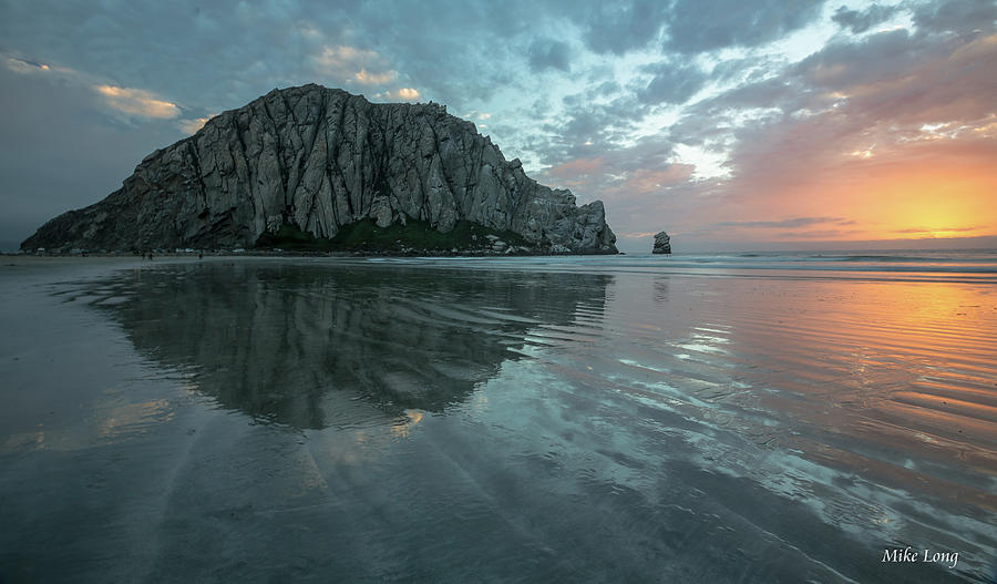 Morro Rock Sunset Photograph by Mike Long