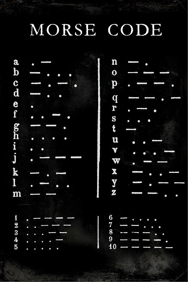 Morse Code Chart Painting By Vision Studio - Fine Art America