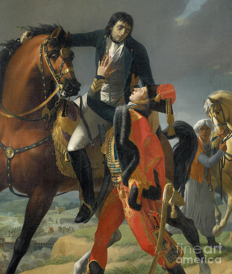 Horse Painting - Mort Du General Louis Charles Antoine Desaix A La Bataille De Marengo by Jean-baptiste Regnault
