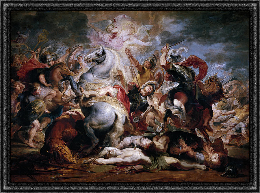 Morte di Decio Mure Bozzetto by Peter Paul Rubens Painting by Rolando Burbon