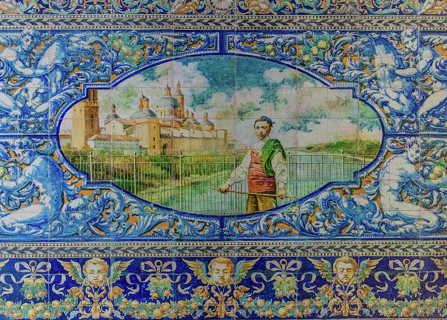 Mosaic Artistry of Seville Photograph by Marcy Wielfaert