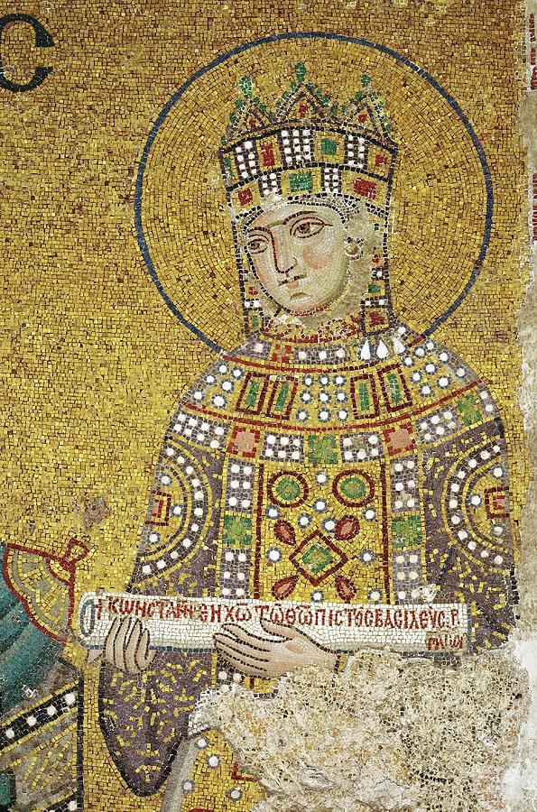 Mosaic Empress Zoe, Byzantine Empire 1042-55. Haghia Sophia, Istanbul. ZOE -EMPERATRIZ DE ORIENTE-. Painting by Album