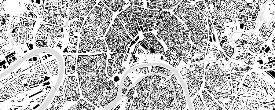 Moscow building map Digital Art by Christian Pauschert