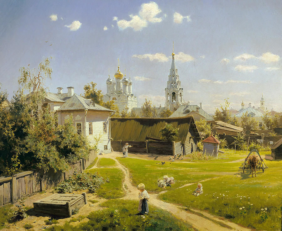 Moscow Courtyard Painting by Vasily Polenov