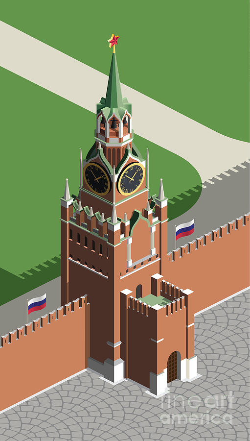 Symbol Digital Art - Moscow Kremlin Tower by Nikola Knezevic