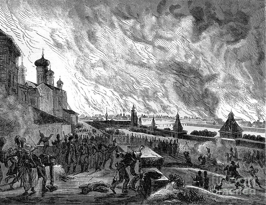 Moscow On Fire, 15th September 1812 Drawing by Print Collector