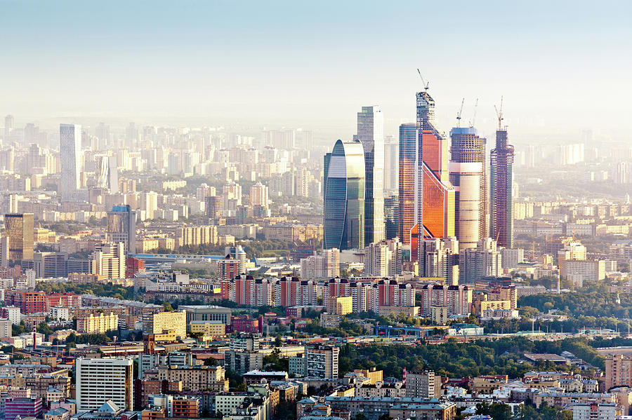 Moscow Skyline. Aerial View Photograph by Mordolff