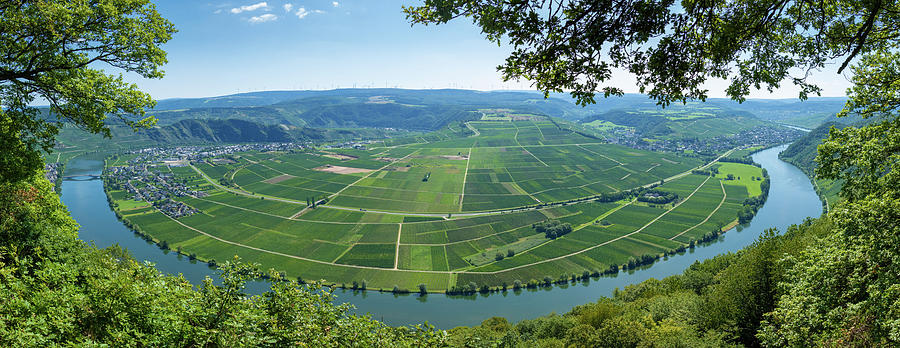 Moselschleife Mosel River Bend Germany Panorama Photograph by Matthias Hauser