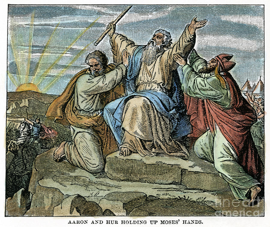 Moses and the Amalekites Drawing by Granger