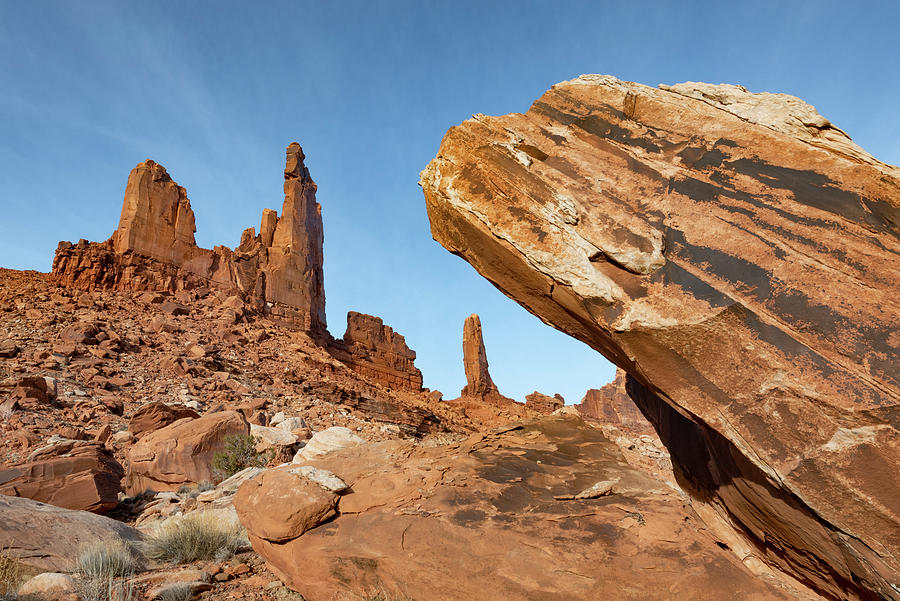 Moses And Zeus Spires, Canyonlands Photograph by Jeff Foott