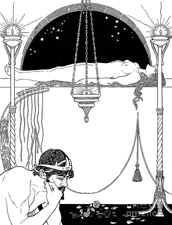 Moses mourning the death of his sister Miriam Drawing by Ephraim Moses Lilien