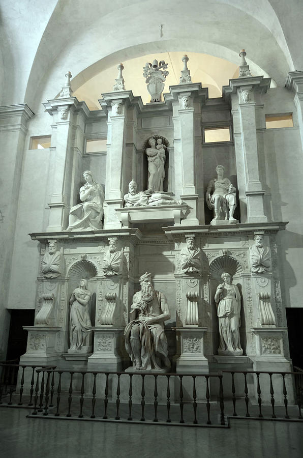 Moses Sculpture by Michelangelo Basilica di San Pietro in Vincoli Rome Italy Photograph by Shawn OBrien