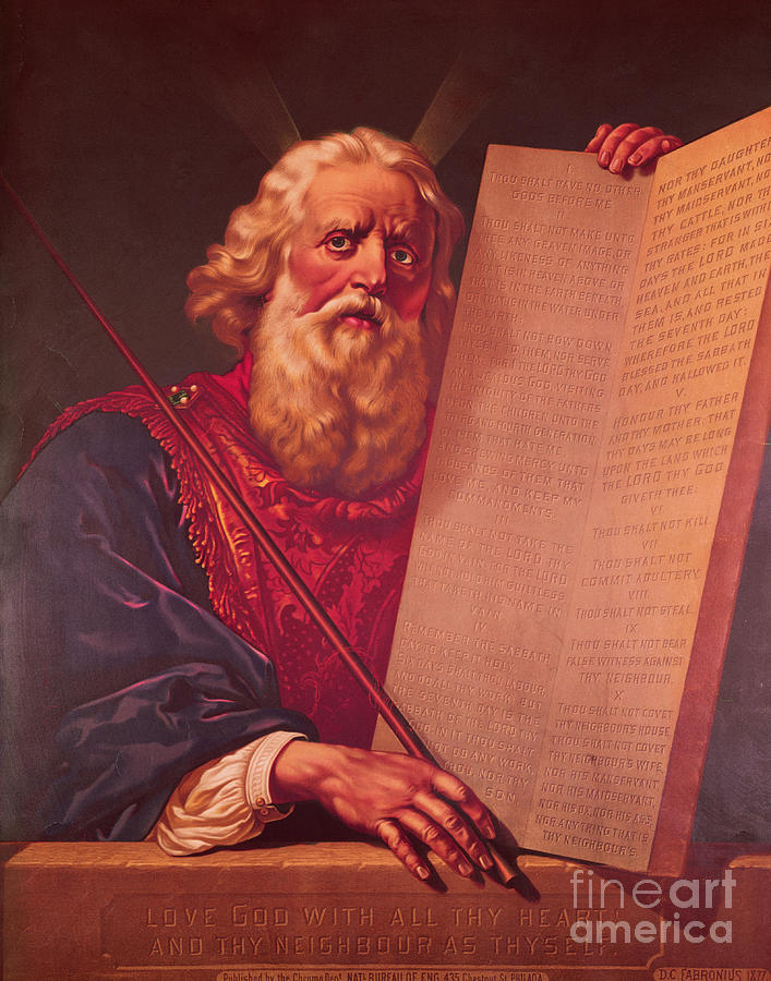 Moses With Ten Commandments By D.c Photograph by Bettmann