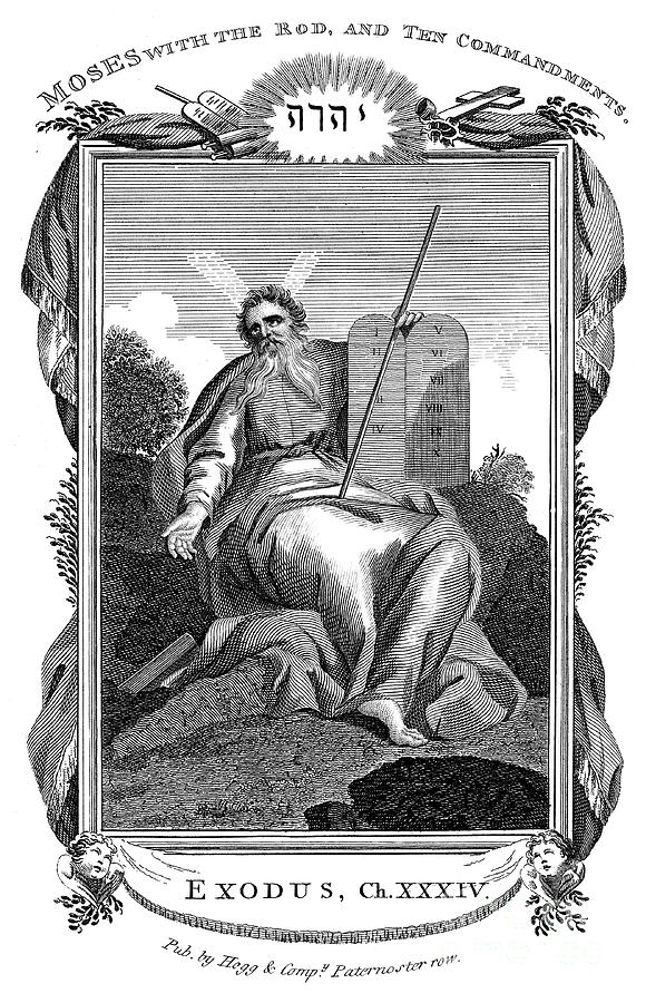 Moses With The Rod, And Ten Drawing by Print Collector