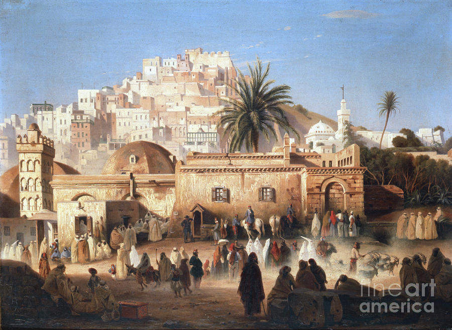 Mosque Of El Mecolla, Algiers Drawing by Print Collector