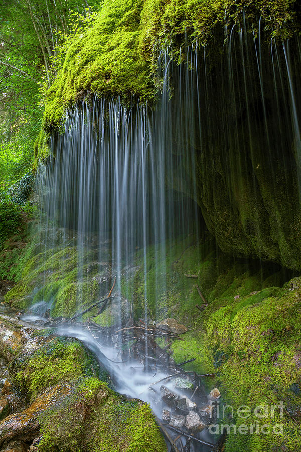 Moss-covered Waterfall Photograph by Juergen Wiesler - Pixels