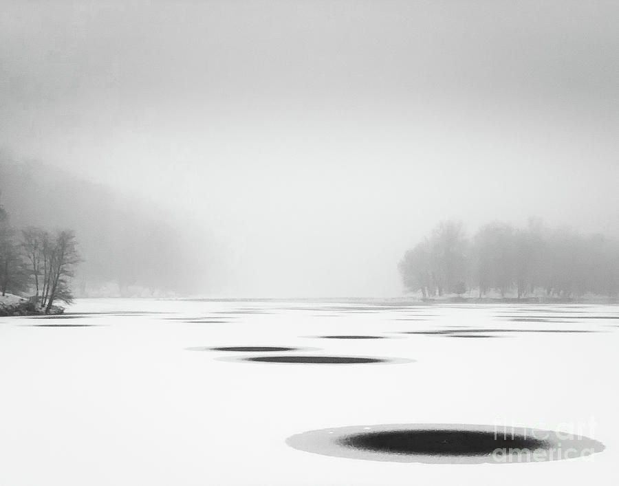 Mostly frozen lake Photograph by Izet Kapetanovic