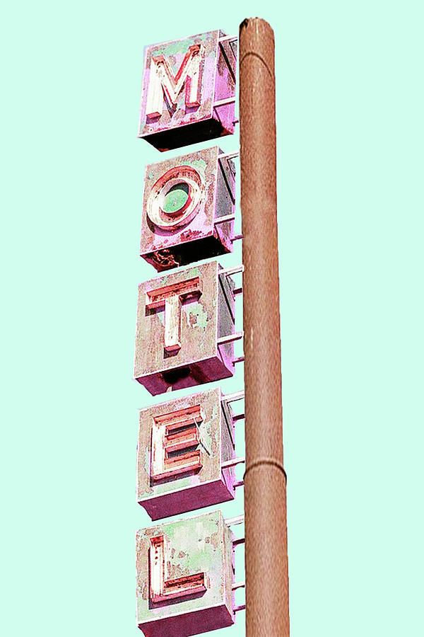 Vintage Digital Art - Motel Sign by South Social Studio
