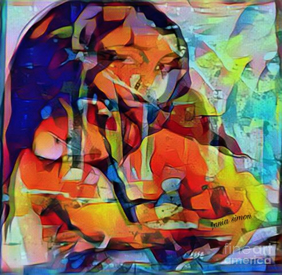 Mother and Child Mixed Media by Fania Simon