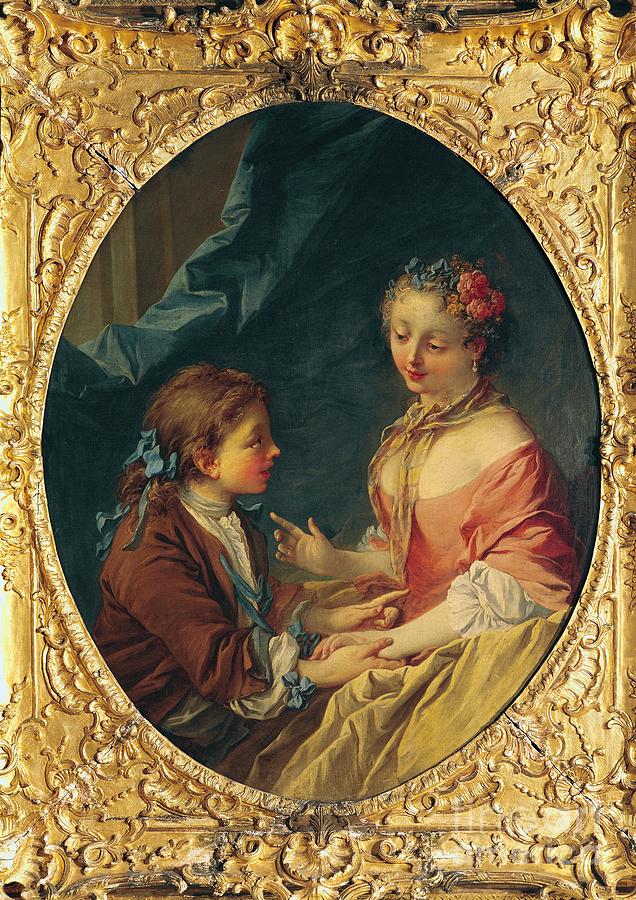 Mother And Child Painting by Francois Boucher