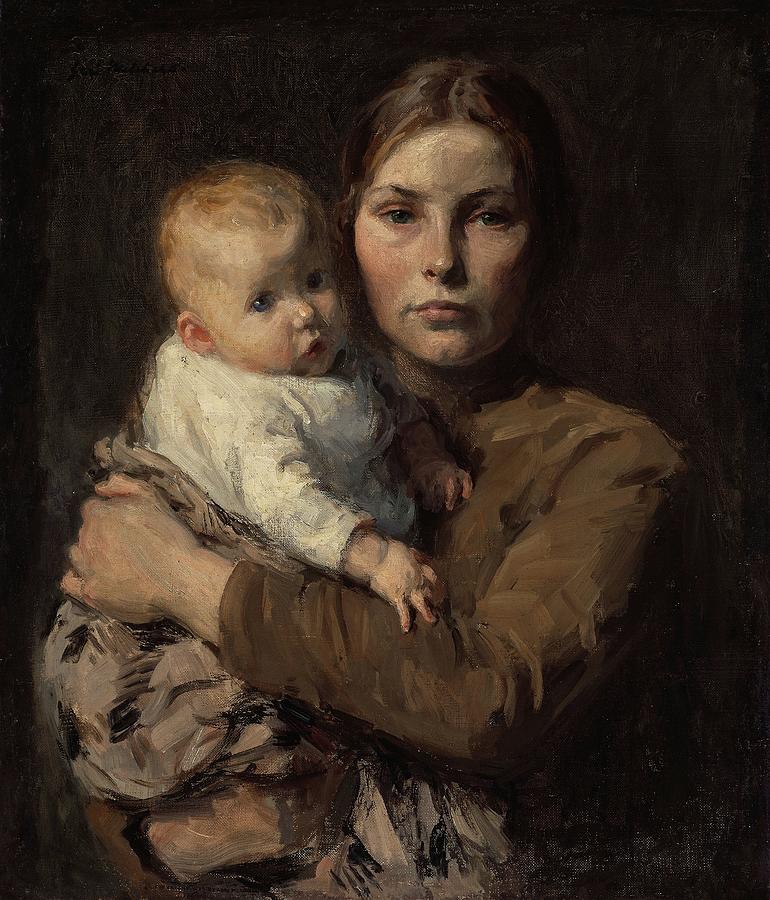 Portrait Painting - Mother And Child by Gari Melchers