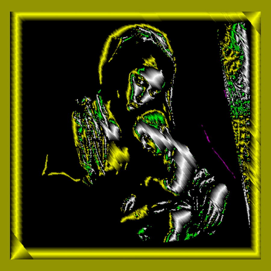 Mother and Child in Gold Digital Art by Mary Russell