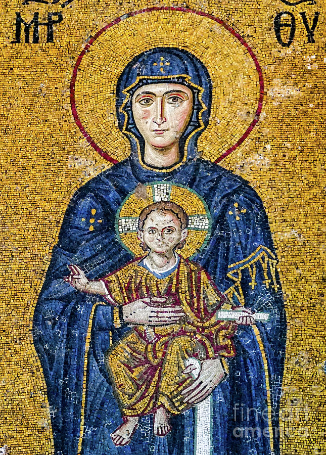 Byzantine Photograph - Mother And Child by Nando Lardi