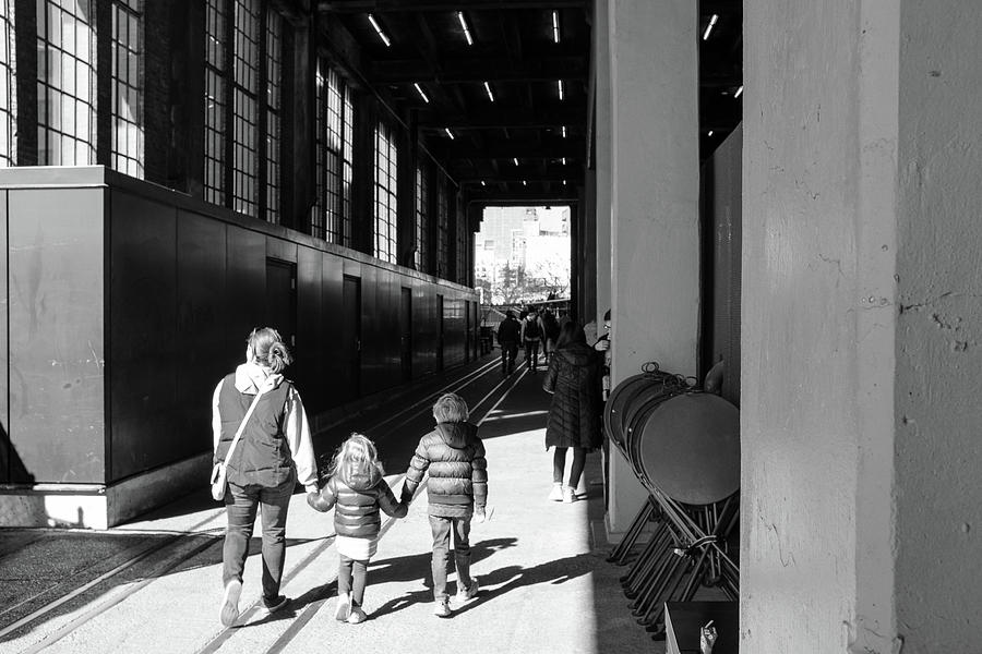Mother and Children Holding Hands on The High Line Photograph by Doug Ash
