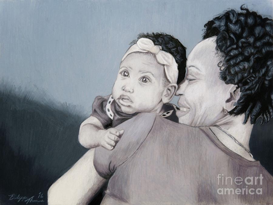 Mother and Daughter Drawing by Philippe Thomas