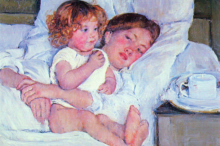 Mother & Baby Painting by Mary Cassatt - Pixels