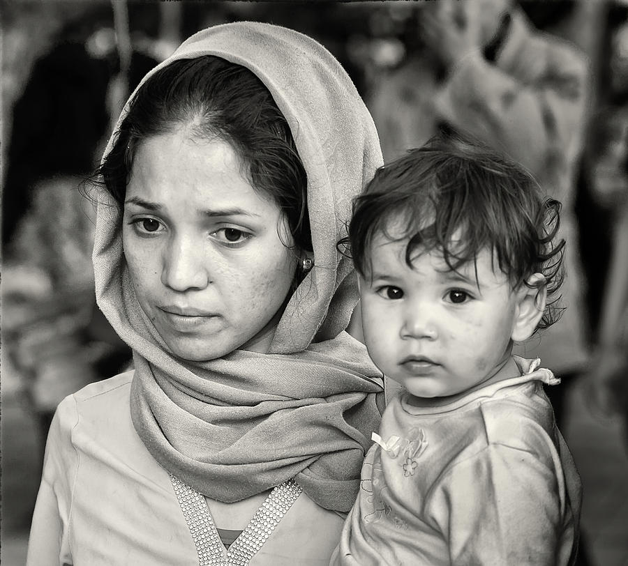 Street Photograph - Mother Refugee IIi by Thanasaki