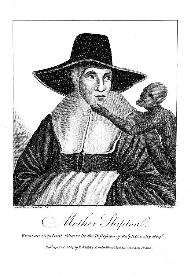 Mother Shipton 1488-c1560 English Witch Drawing by Print Collector