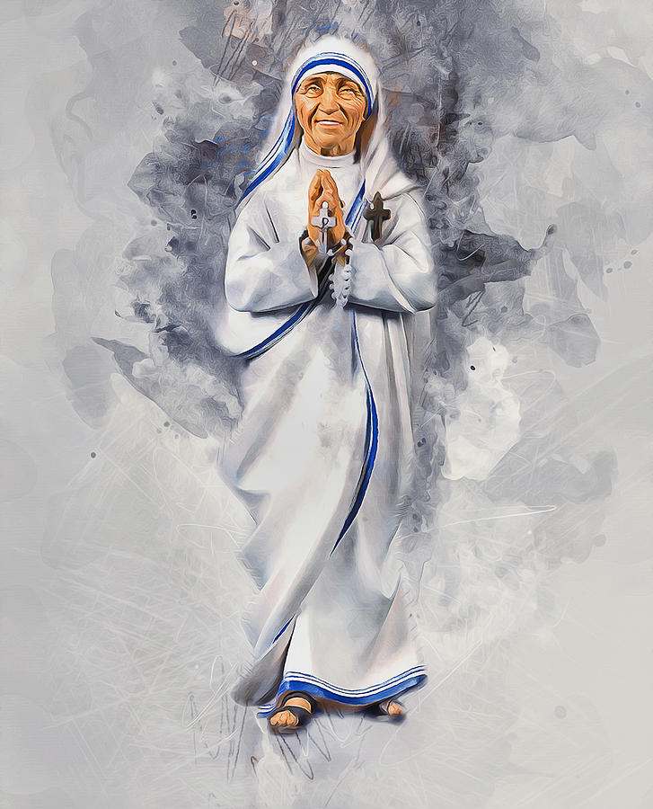 Mother Theresa Digital Art by Ian Mitchell