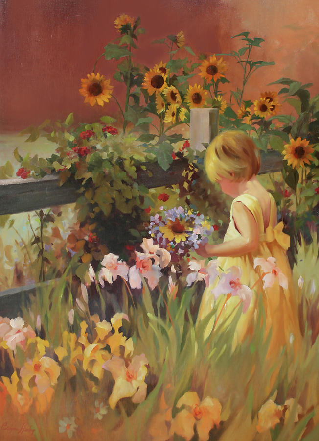 Mothers Garden Painting by Carolyne Hawley