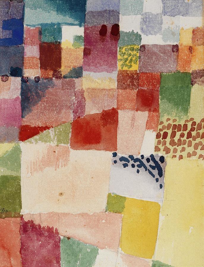 Abstract Painting - Motif From Hammamet by Paul Klee