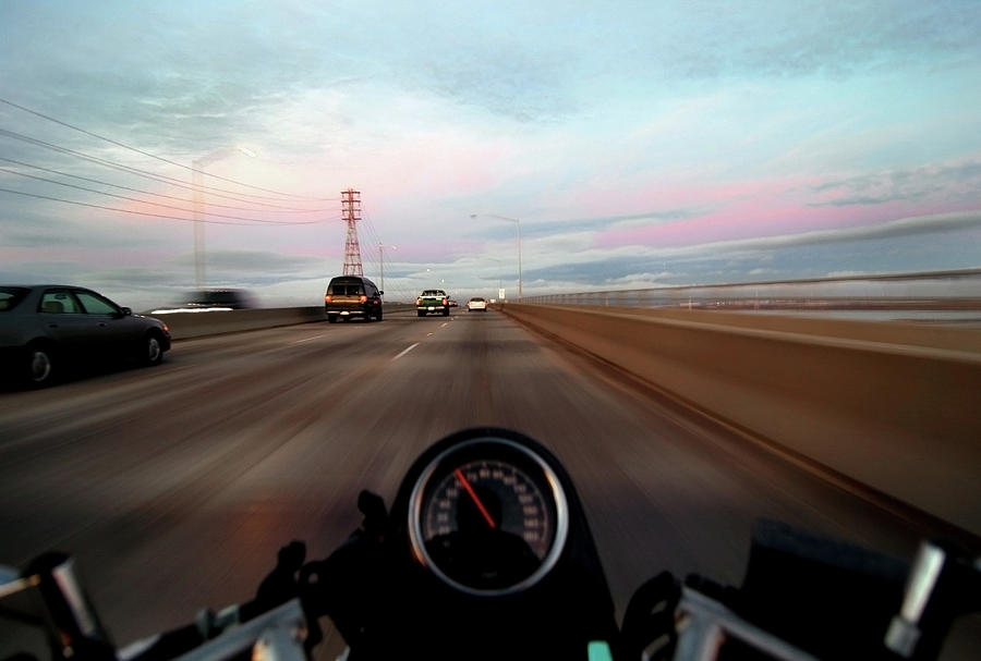 Motion Blur On A Motorcycle Photograph by Andy Lacayo