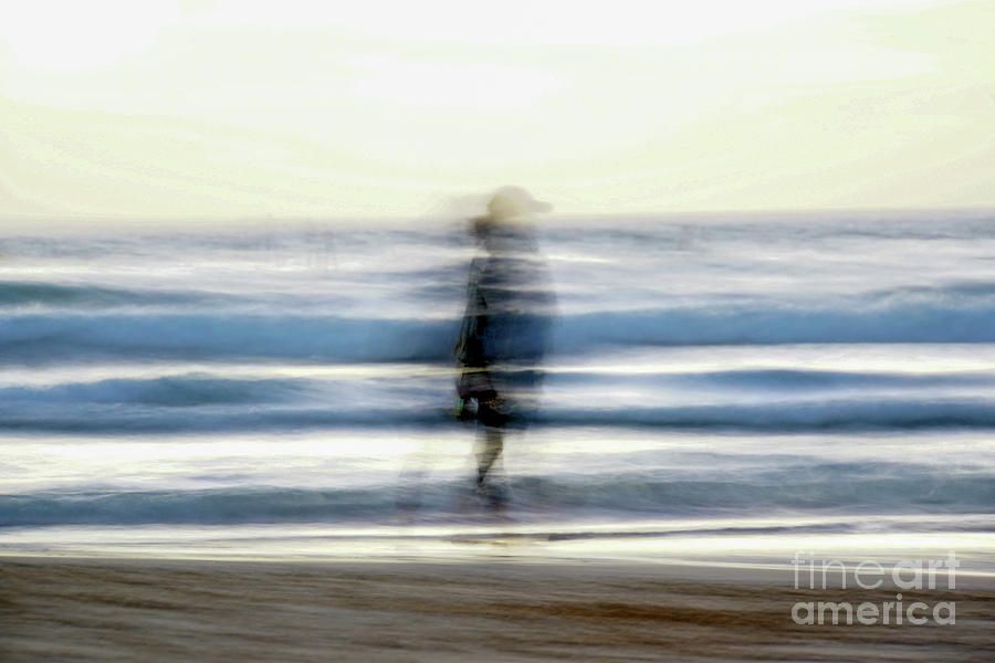 Motion blurred jogger w5 Photograph by Vladi Alon