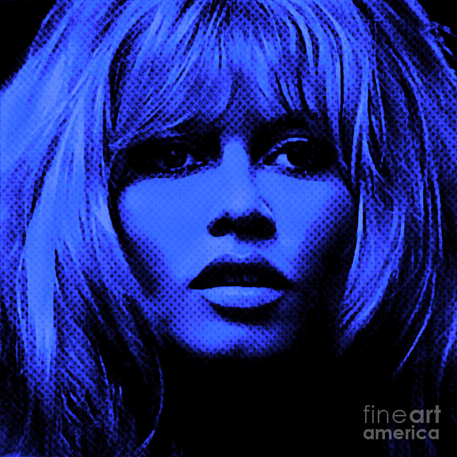 Motiv Brigitte Bardot Classic Deep Water Blue Vintage  Painting by Felix Von Altersheim
