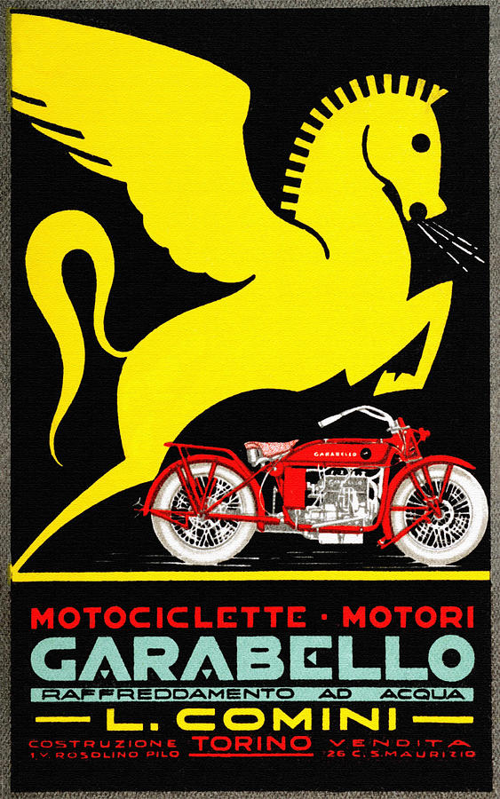 Motociclette Garabello Painting by Unknown