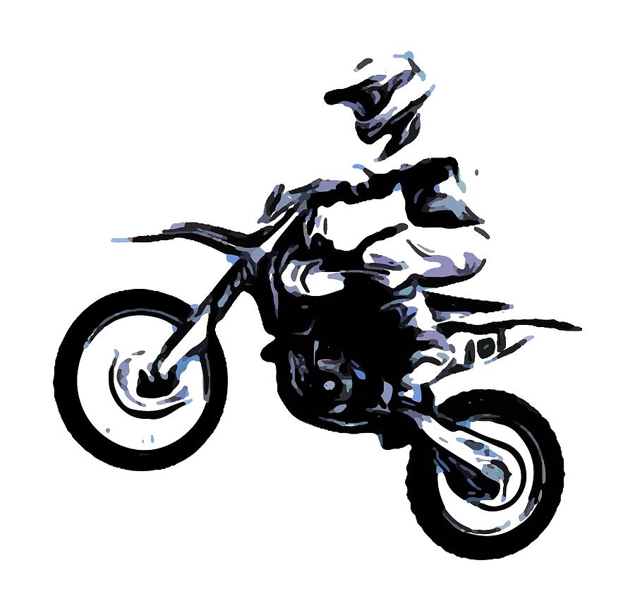 Motocross Painting by Black Gryphon Fine Art America