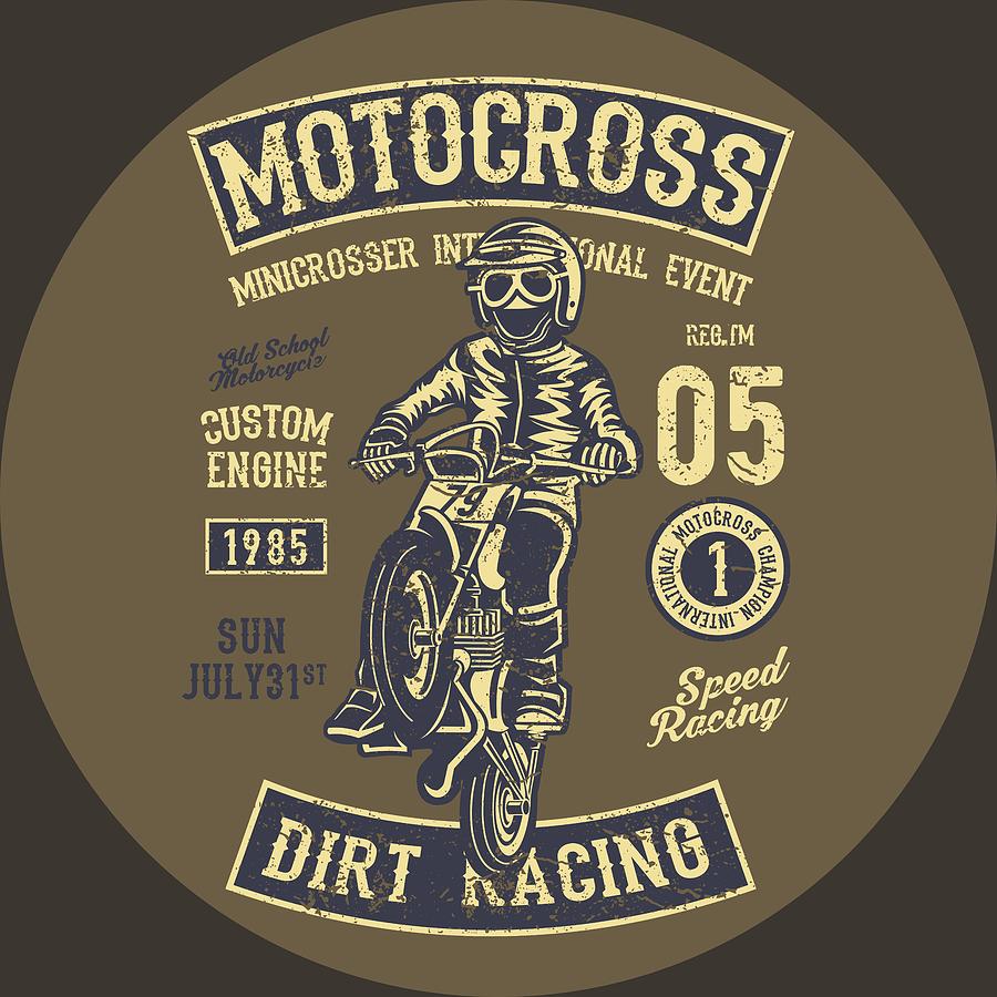 Motocross racer Digital Art by Long Shot