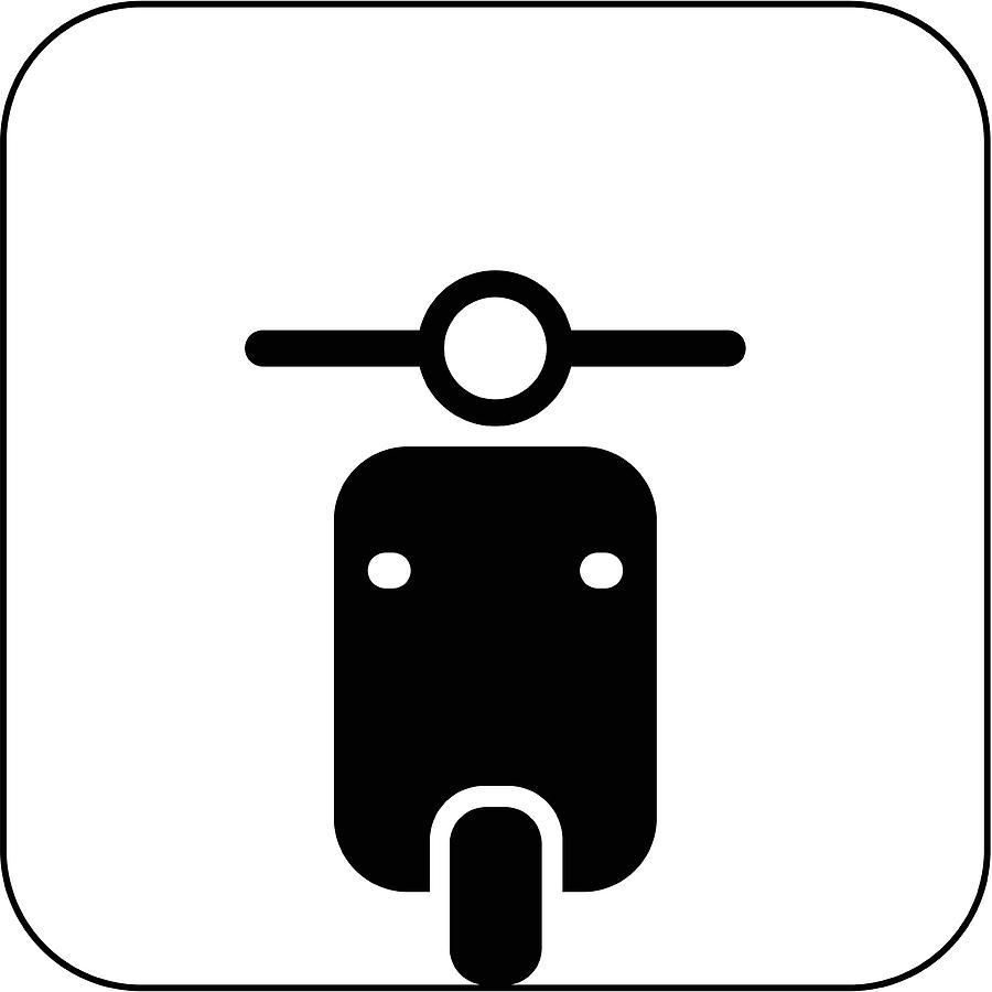Motorbike Symbol Against White Digital Art by Gustoimages/iit Bombay/spl