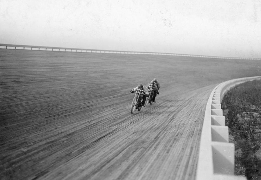 Motorbikes Racing At Speedway Park Photograph by Heritage Images