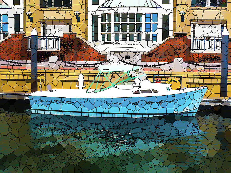 Boston Painting - Motorboat 11 by Jeelan Clark
