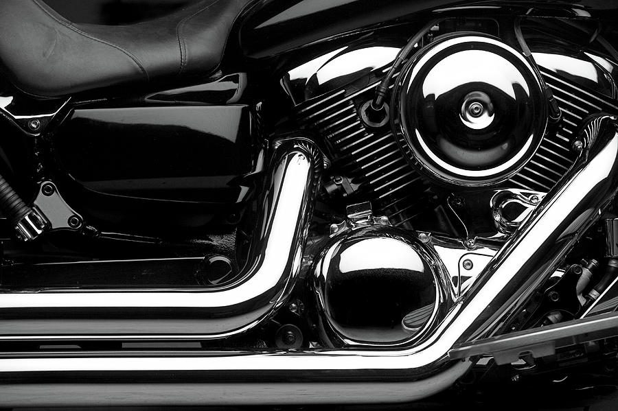 Black And White Photograph - Motorcycle by 66north