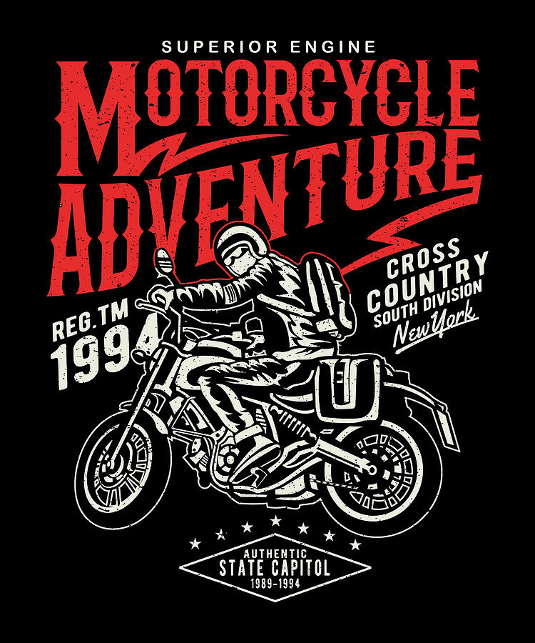 Motorcycle Adventure Digital Art by Long Shot