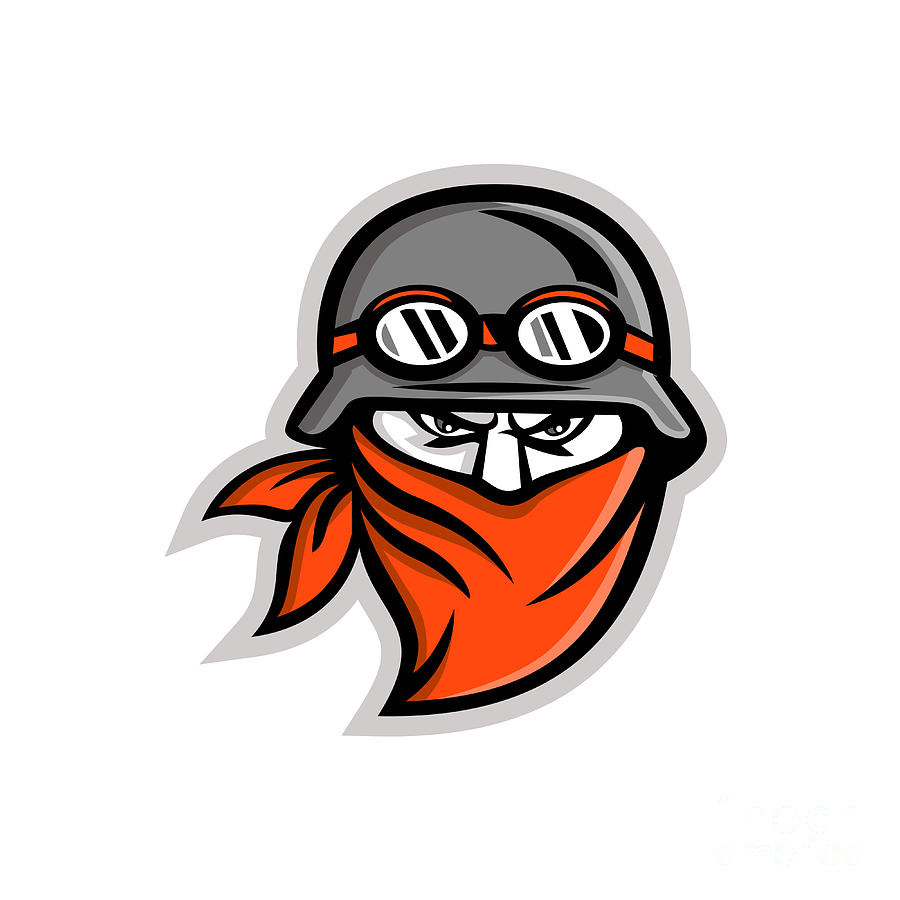 Mascot Digital Art - Motorcycle Club Outlaw Rider Wearing Bandanna Mascot by Aloysius Patrimonio Mascot Digital Art - Motorcycle Club Outlaw Rider Wearing Bandanna Mascot by Aloysius Patrimonio